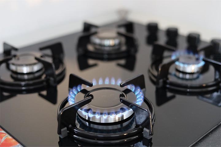 stylish fireplace