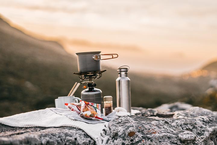 gas burning outdoor