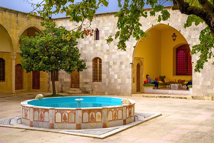 transforming courtyard fountain