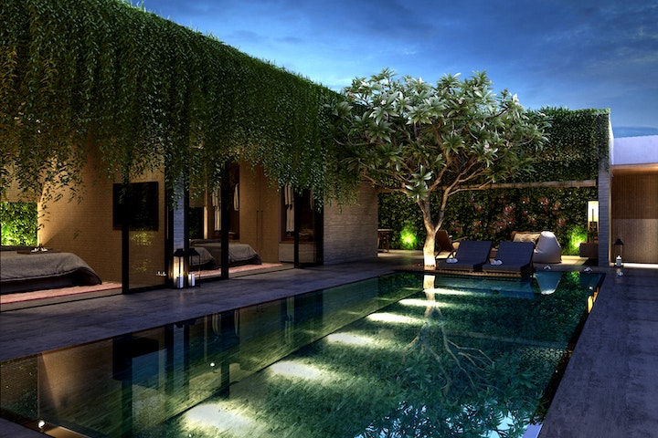 sunken patio