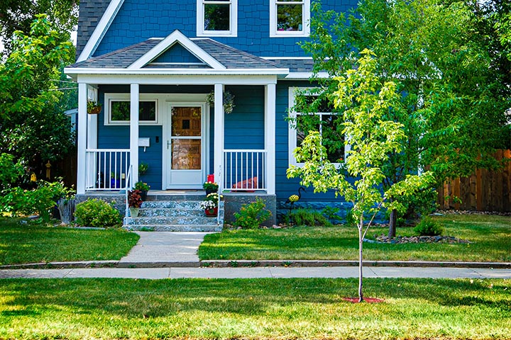 welcoming sidewalk greenery