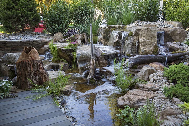 waterfall backyard design